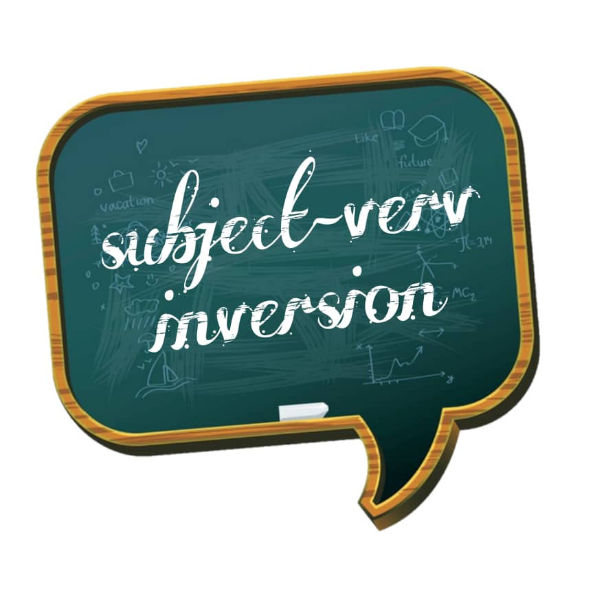 subject-verb inversion
