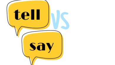 say vs tell