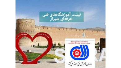 لیست آموزشگاه‌های فنی حرفه‌ای شیراز