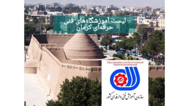 لیست آموزشگاه‌های فنی حرفه‌ای کرمان