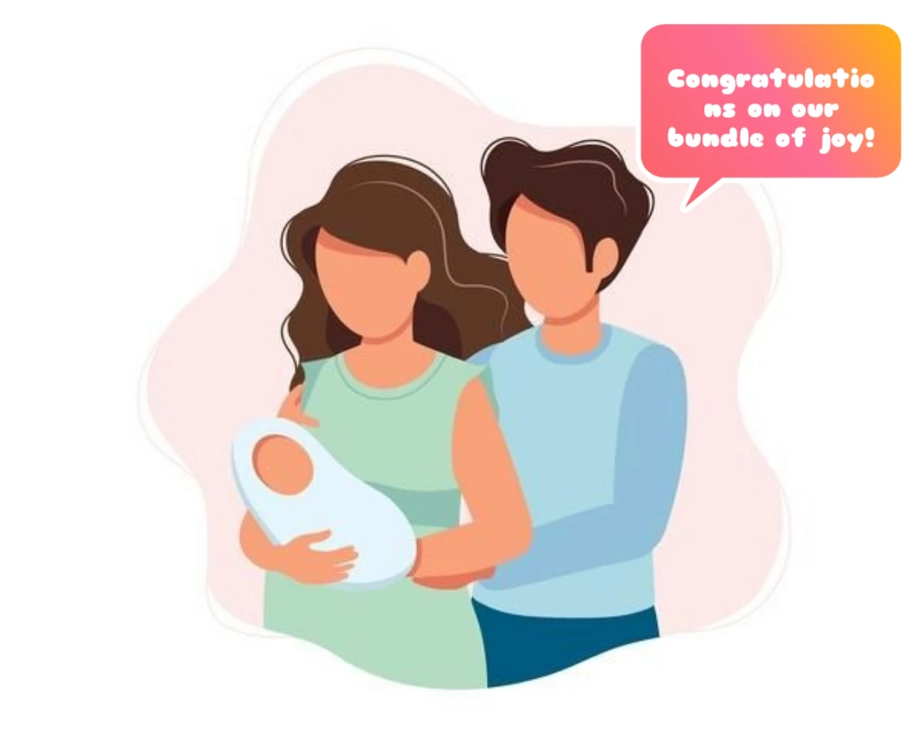 قدم نورسیده مبارک به انگلیسی