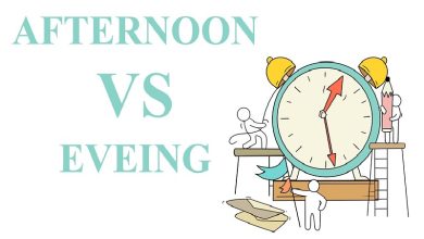 afternoon vs evening