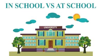 IN SCHOOL VS AT SCHOOL
