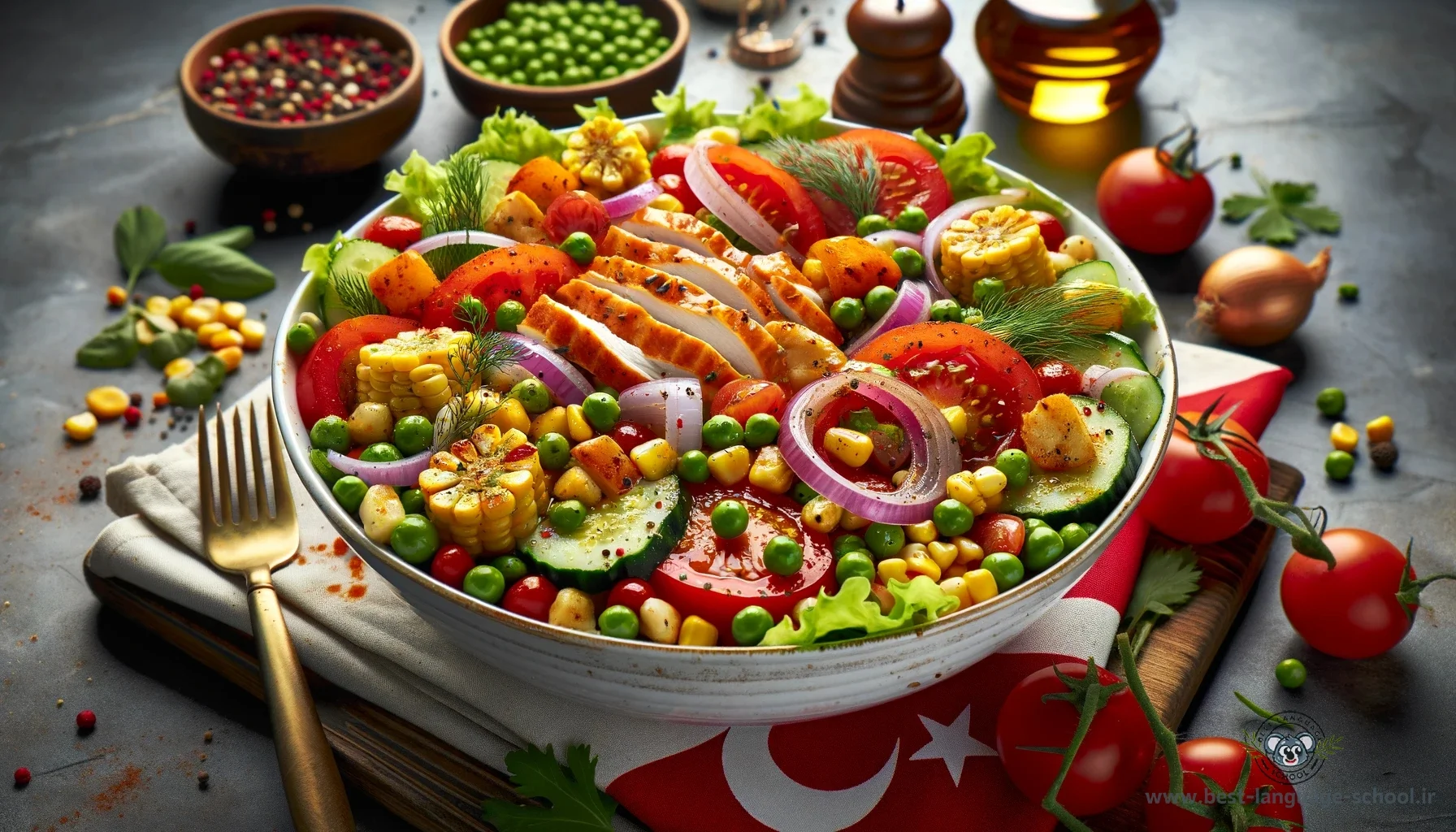 طرز تهیه سالاد چچن ترکیه ای