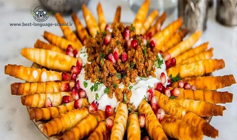 غذای ترکیه ای با گوشت چرخ کرده