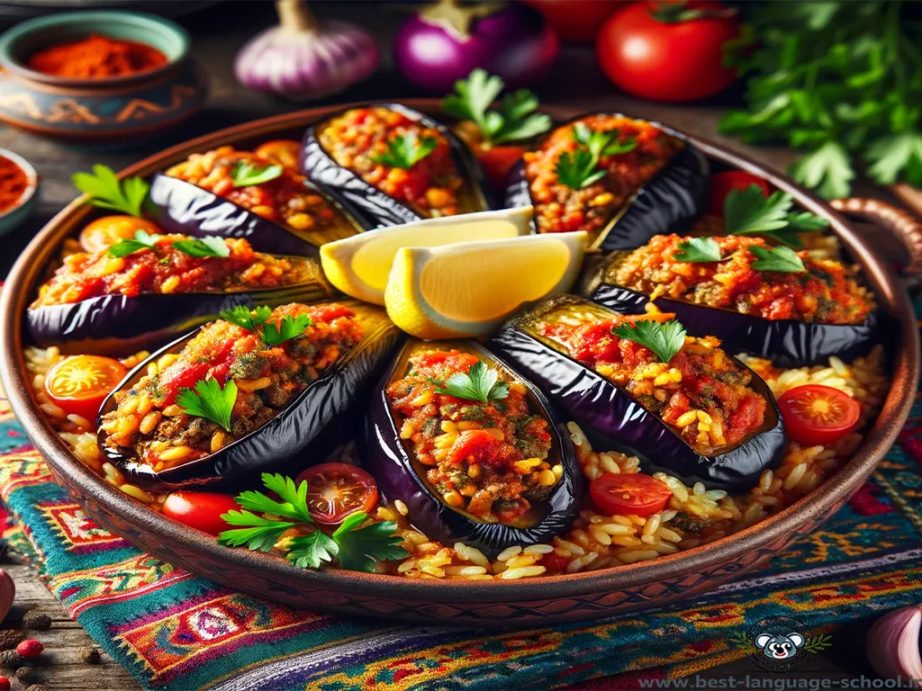 طرز تهیه دلمه بادمجان خشک ترکیه