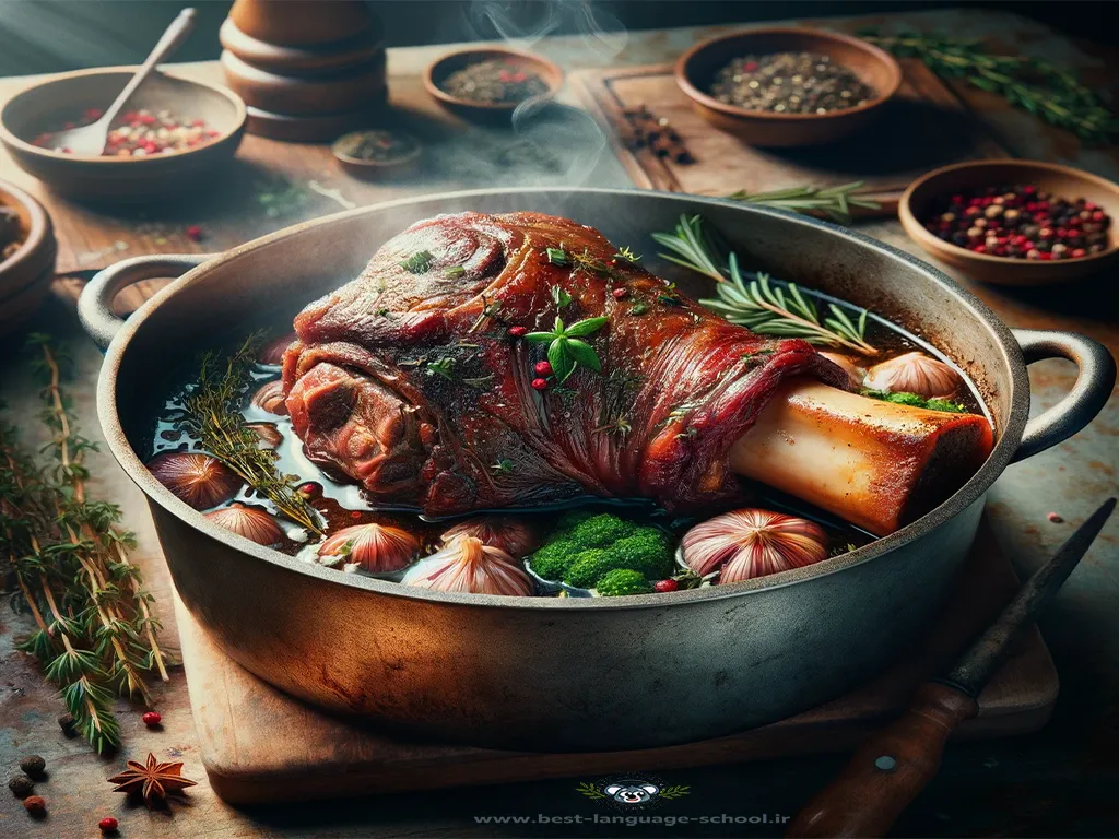 طرز تهیه کوزو تندیر ترکیه ای قابلمه ای