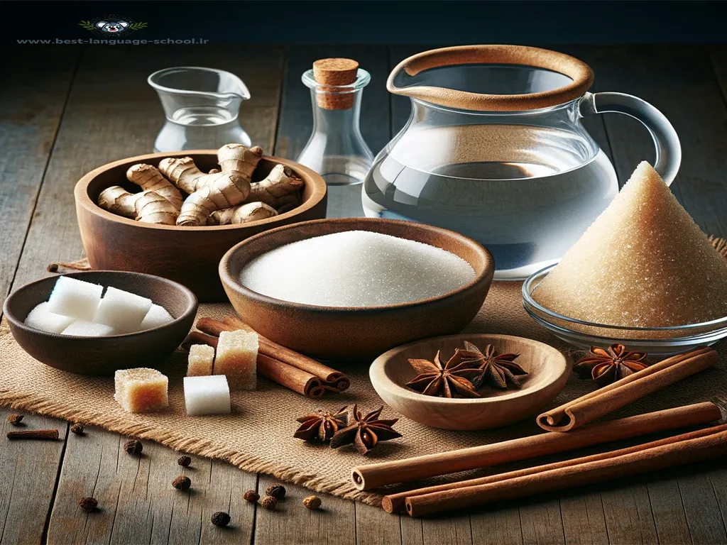 مواد لازم برای تهیه شربت لاهوسا 