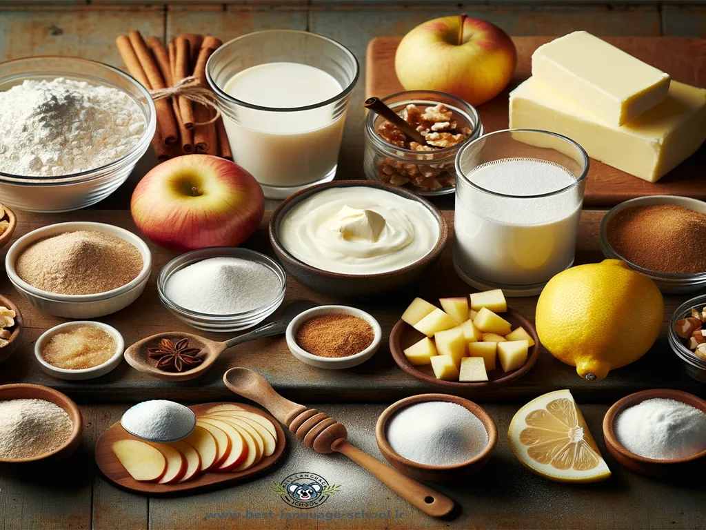 مواد لازم برای تهیه قرابیه سیب