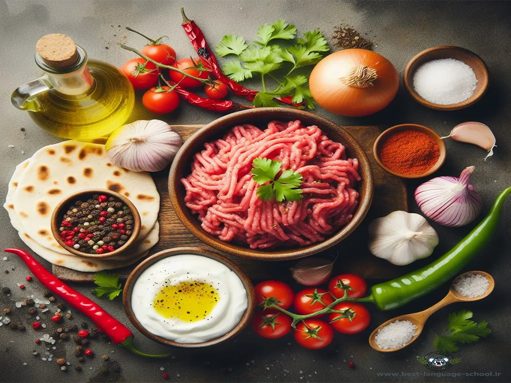 مواد لازم برای تهیه کباب مانیسا ترکیه ای