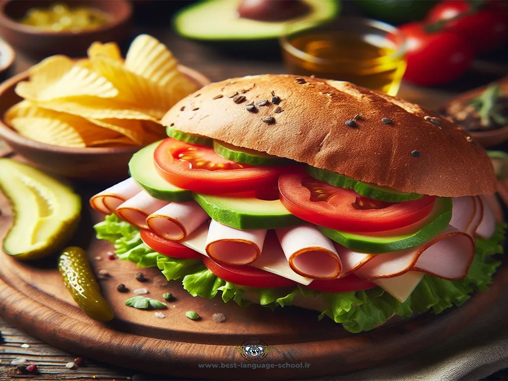 طرز تهیه ساندویچ بوقلمون دودی