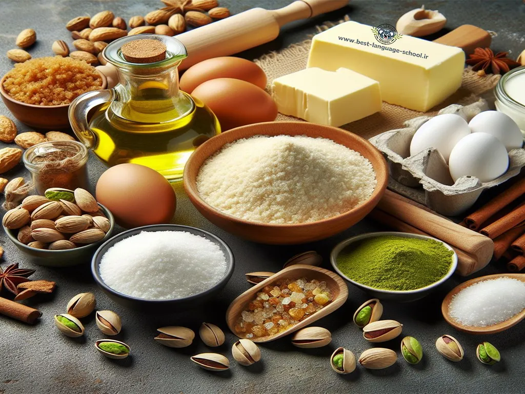 مواد لازم برای تهیه شیرینی کربیج