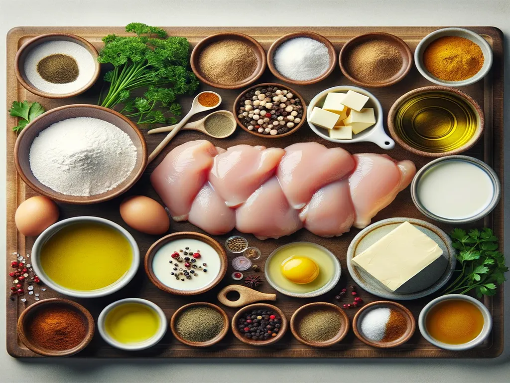 مواد لازم برای تهیه مرغ با سس کاری ترکی