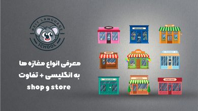 انواع مغازه ها به انگلیسی