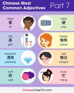صفت های پرکاربرد در زبان چینی