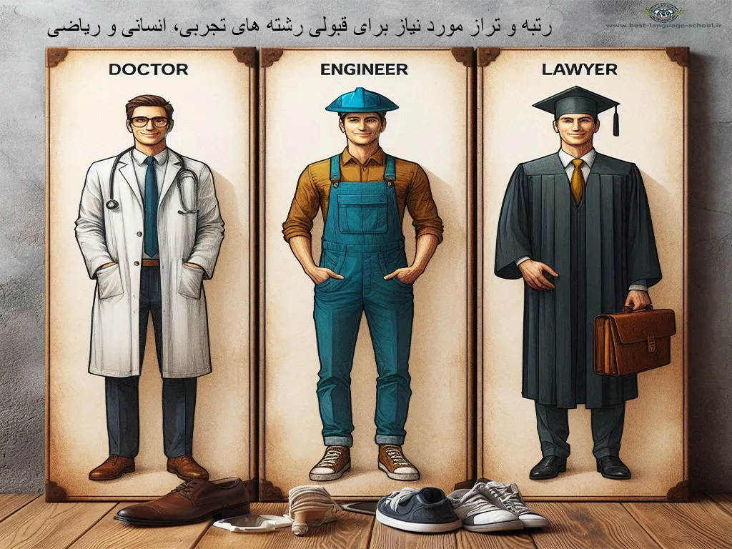 تراز و رتبه برای قبولی در رشته های تجربی، ریاضی و انسانی